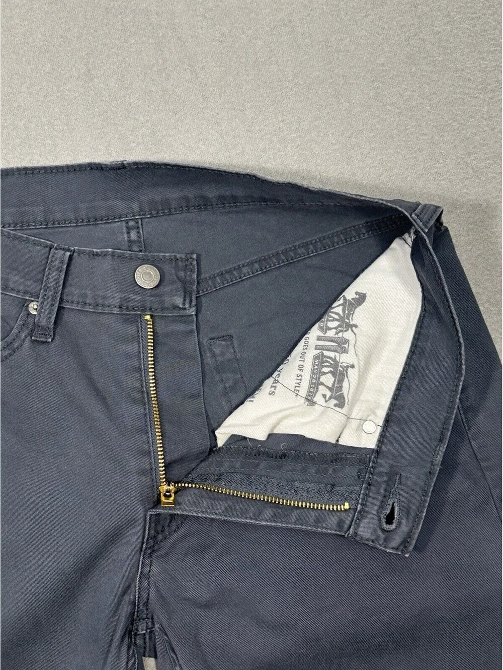 Levi’s 514 Jeans Men’s 30x29.5 Gray Straight Fit Stretch Denim Pants